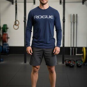 Rogue Fitness Men's Long Sleeve Shirt Size Large blue